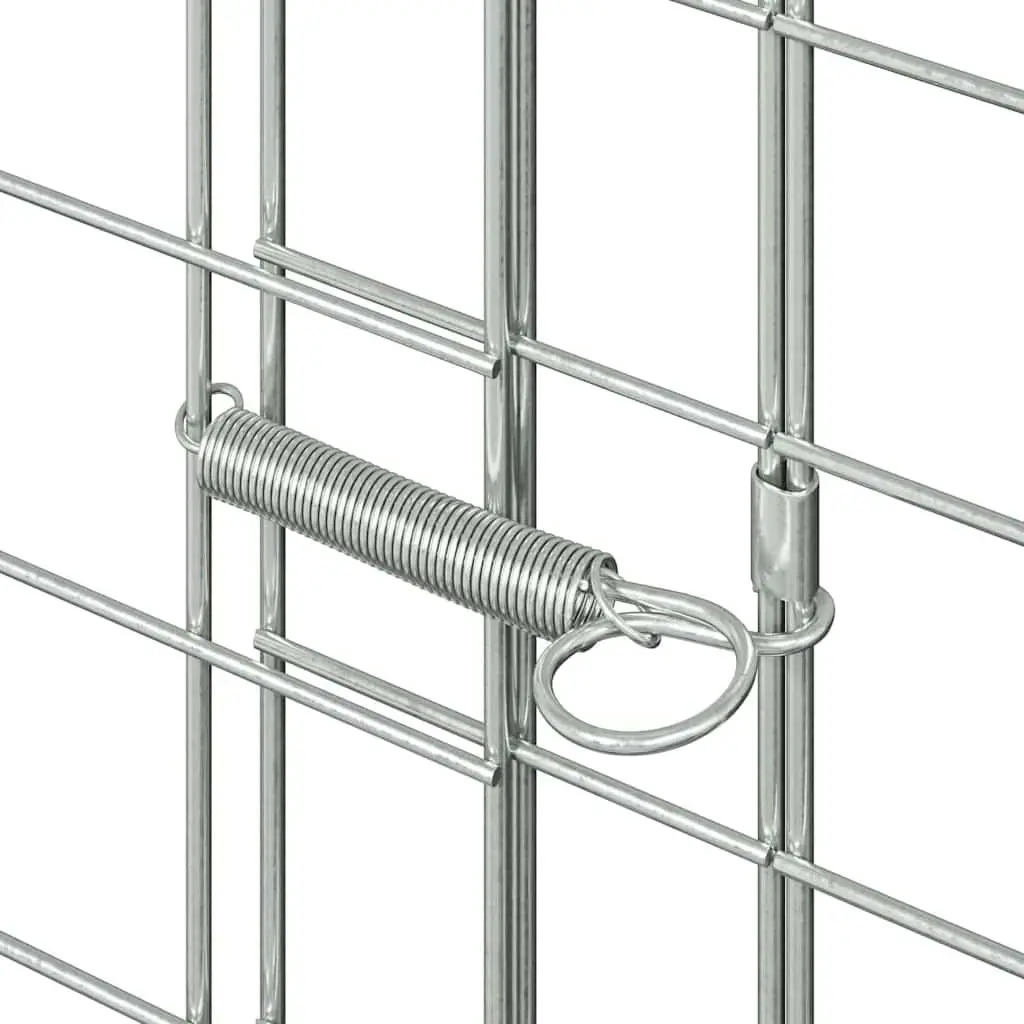 Small Animal Habitat Cage Galvanised Steel 100 x 100 x 210 cm Silver