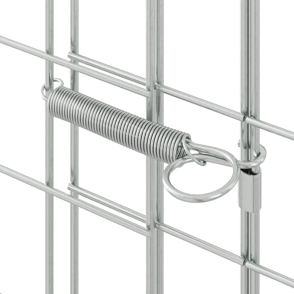 Rabbit Cage Galvanised Steel Outdoor Hutch 200x100x210cm Silver