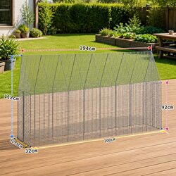 Outdoor Rabbit Cage Guinea Pig Hamster Habitat Silver Galvanised Steel