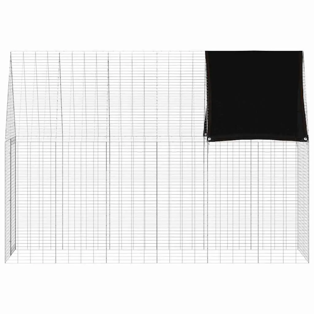 Small Animal Outdoor Habitat Galvanised Steel 300x100x210cm Silver