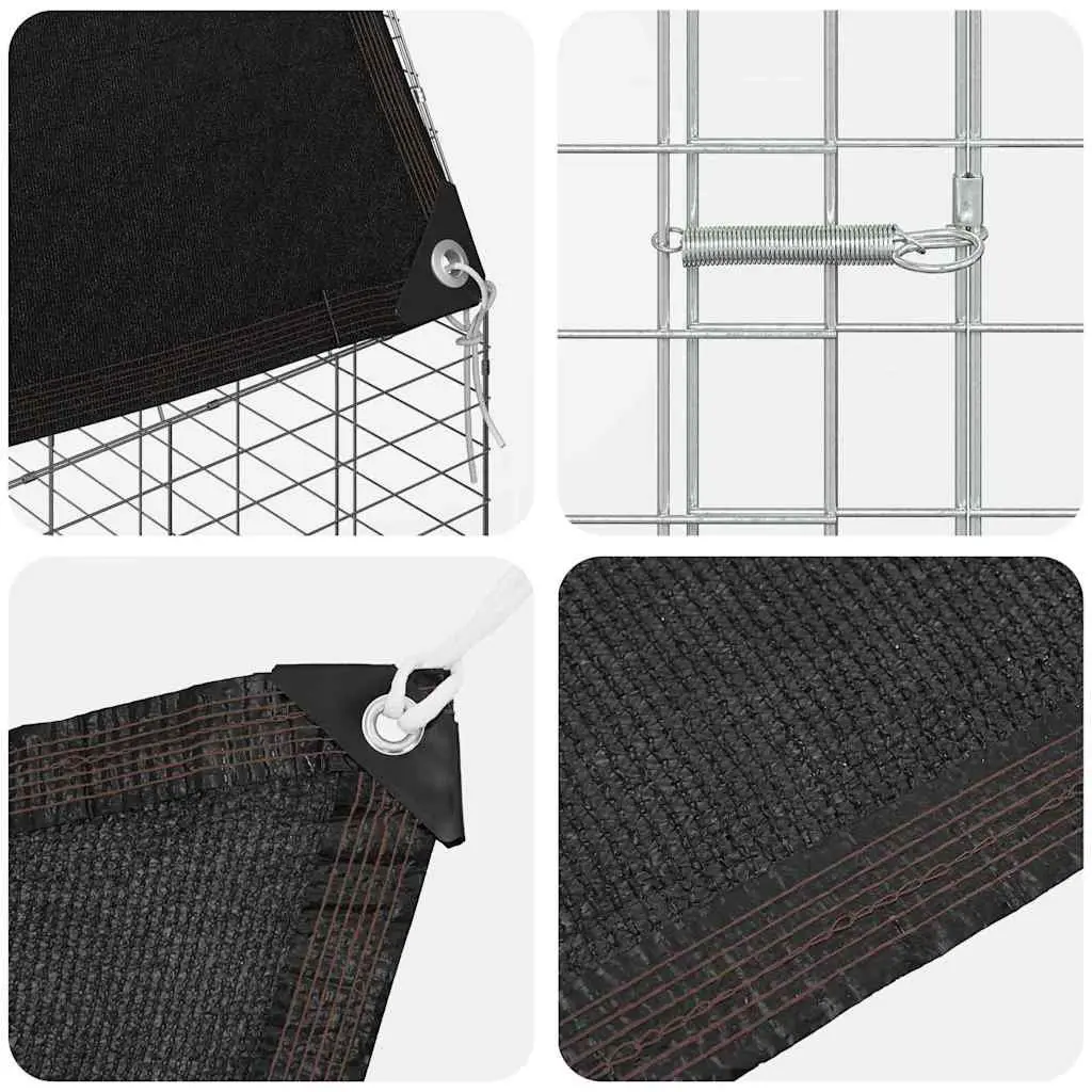Small Animal Outdoor Habitat Galvanised Steel 300x100x210cm Silver