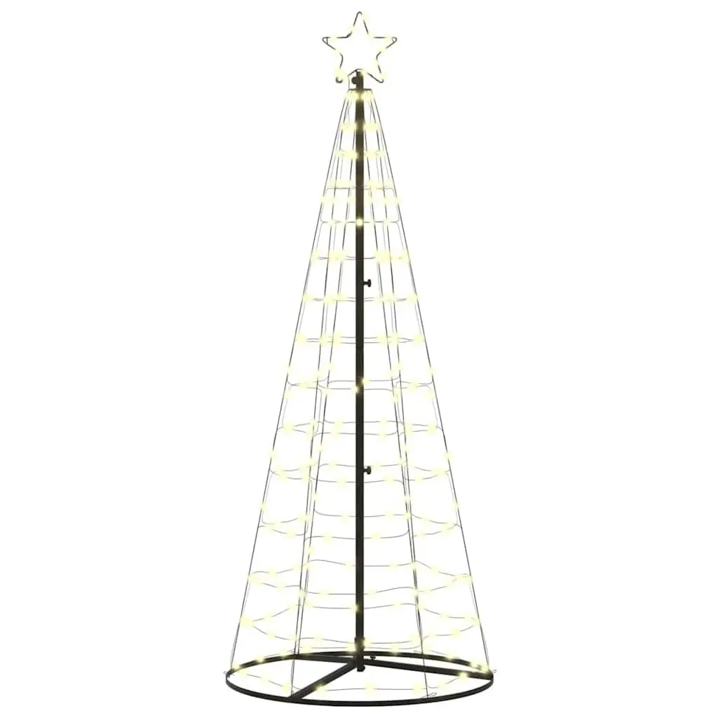 LED Christmas Tree Warm White 100x100x250cm Iron Frame 8 Flash Modes Indoor