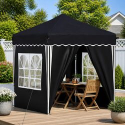 Pop-up Party Tent 195x195x245cm Outdoor Canopy Gazebo Anthracite Adjustable