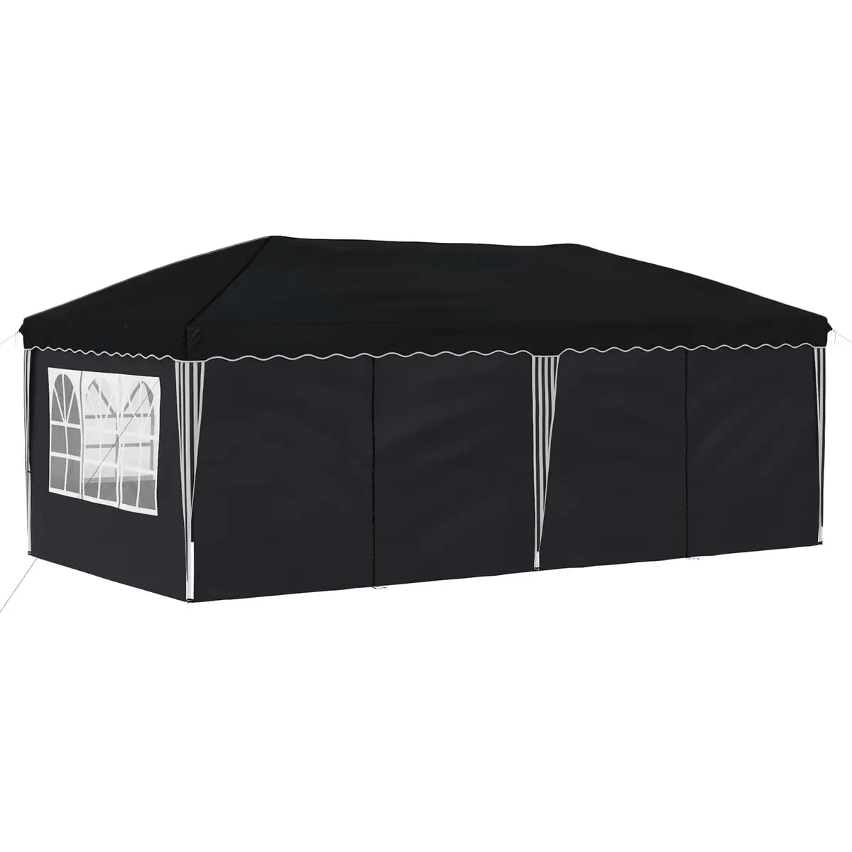 Pop-up Party Tent Adjustable Height 575 x 288 x 245 cm Anthracite Weather-resistant Outdoor Canopy