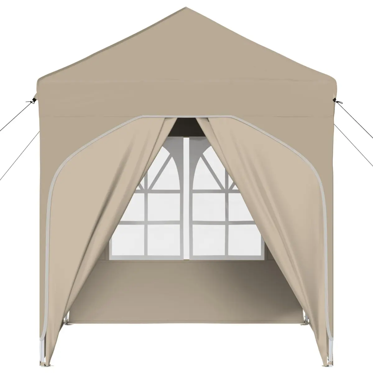 Pop-up Party Tent Waterproof UV Resistant 192x192cm Cream