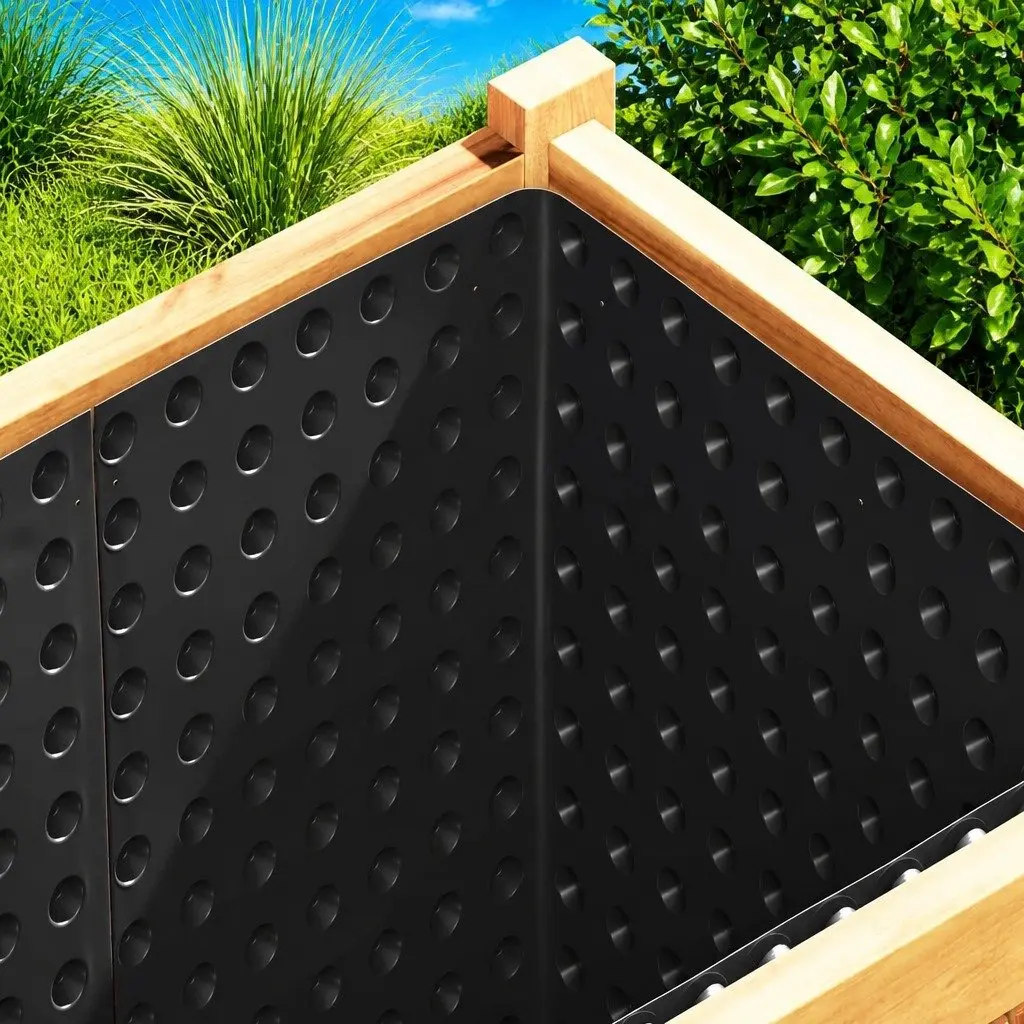 Dimpled Drainage Sheet Black 0.5 x 20 m HDPE for Garden Terrace Landscaping Water Management