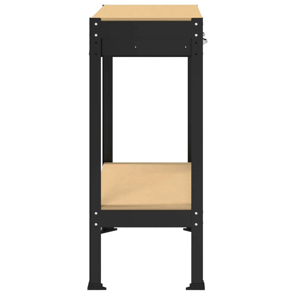 Workbench Engineered Wood Metal Frame 80 x 40 x 91 cm Black