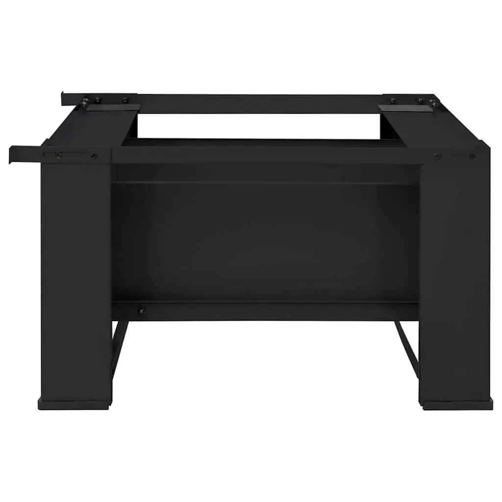 Washing Machine Pedestal Riser Steel Black 64x55x32.5cm