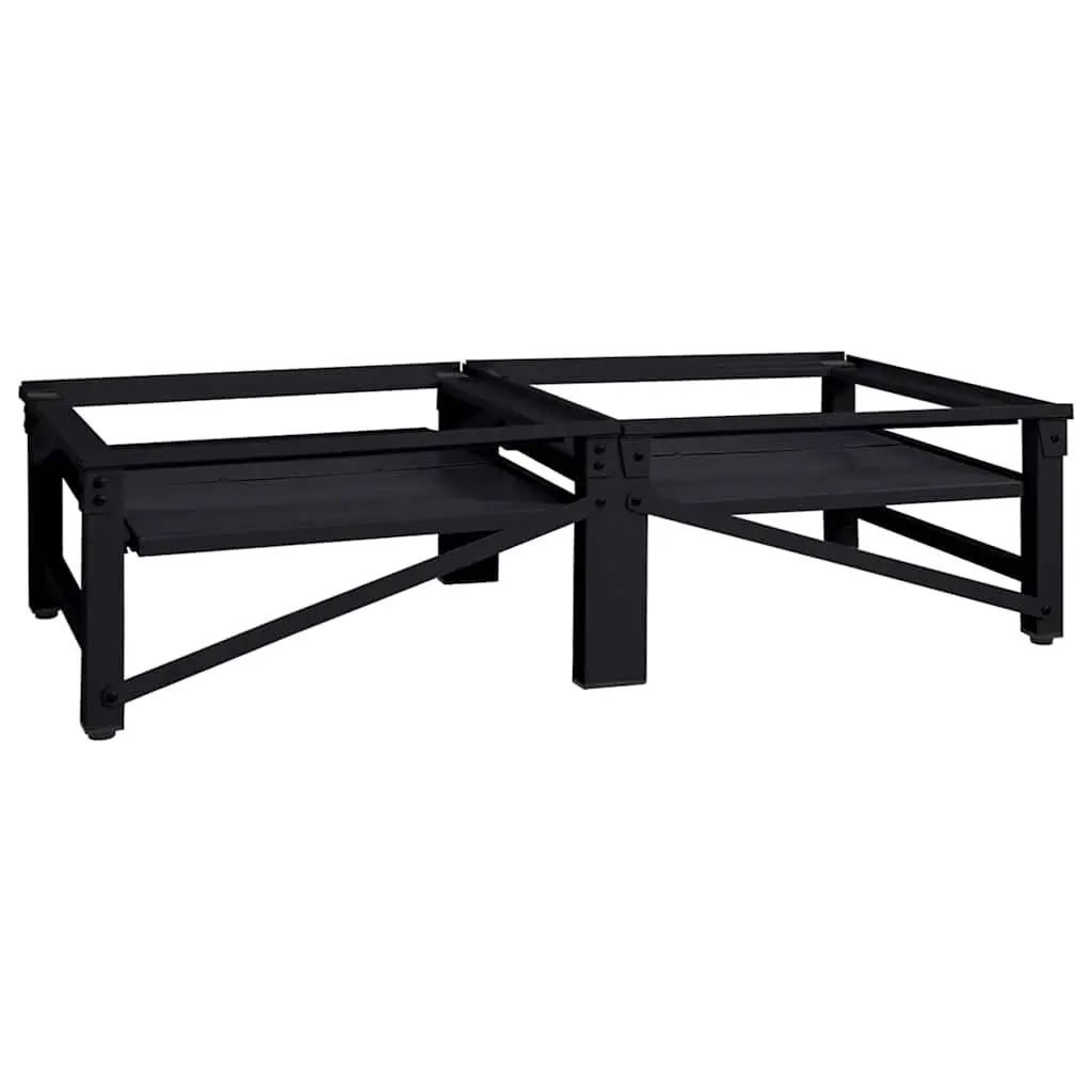 Washing Machine Pedestal 2 pcs Height Elevation Steel Black