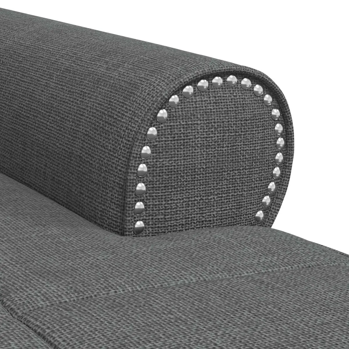 Lounge Chair Grey Fabric Cushioned Recliner Modern Living Room Furniture