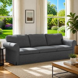 Modern Sofa Grey Modular Fabric Lounge Couch Living Room Sectional 245cm