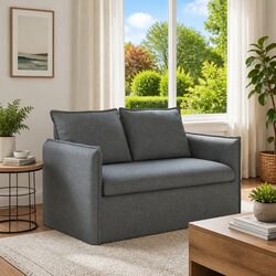 Sofa Grey Fabric Modern Lounge Seating Modular Design Living Room Furniture