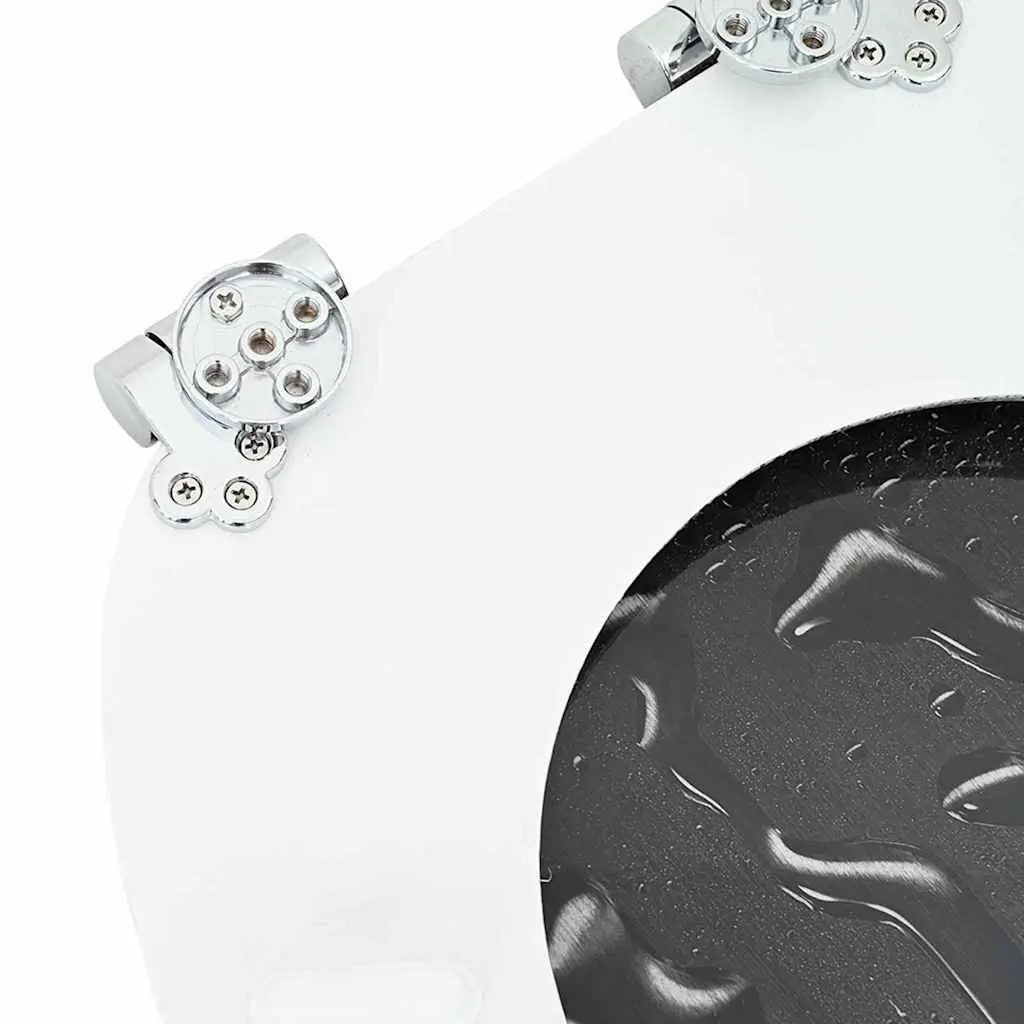 Toilet Seat Soft-Close Grey MDF Board 44 x 38 cm