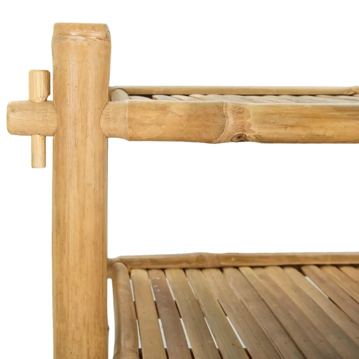 Bamboo Shoe Rack 6-Tier Natural Brown Rectangular Storage Organiser