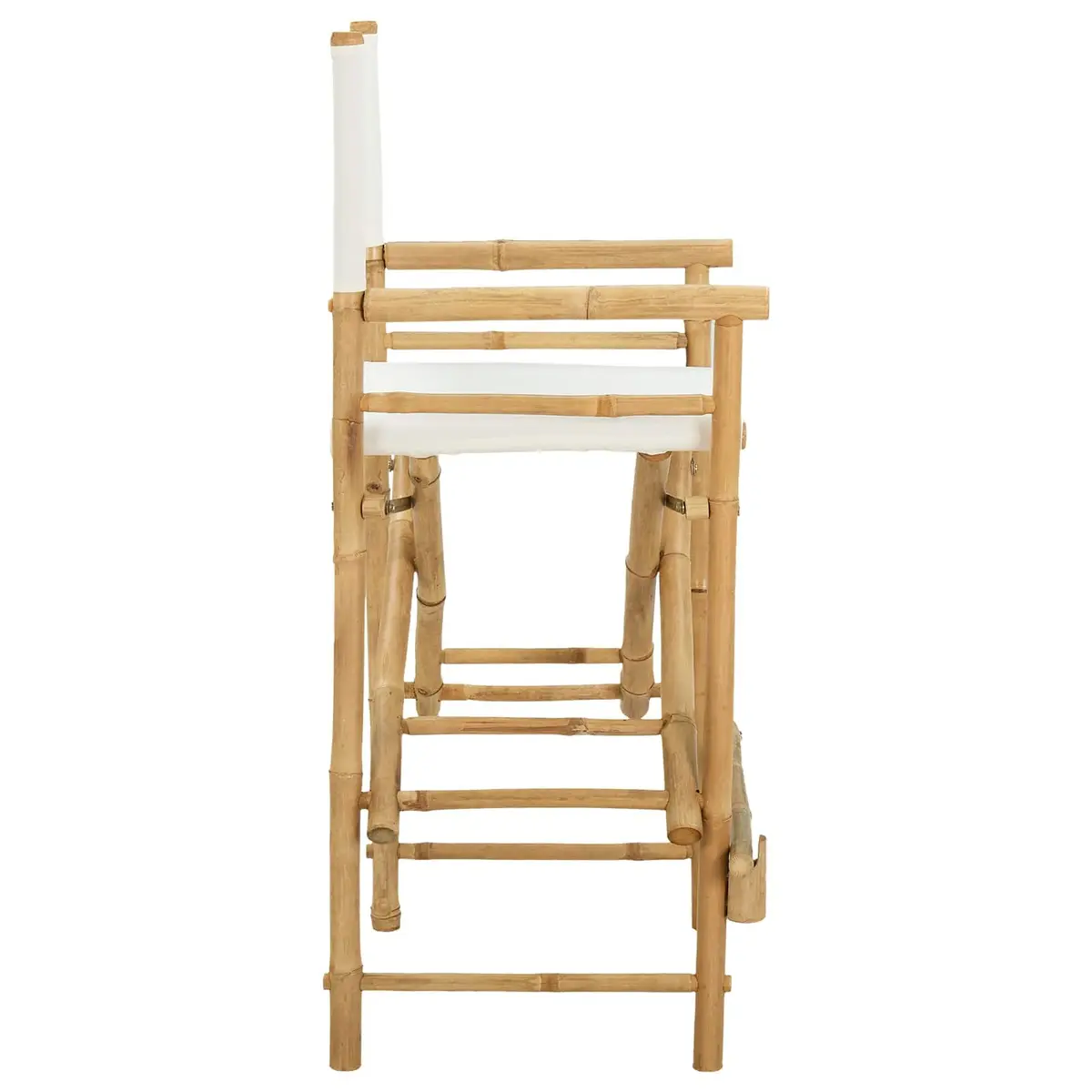 Folding Director's Chair Natural Bamboo Brown Indoor Outdoor Seating Set of 2