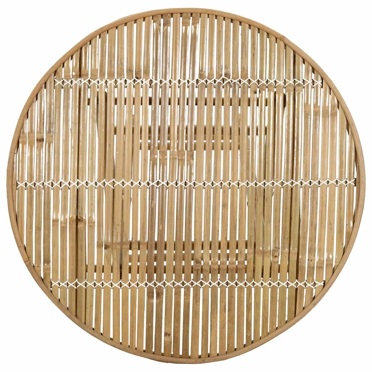 Bamboo Garden Table Foldable Outdoor Indoor Furniture Natural Brown 80x70cm