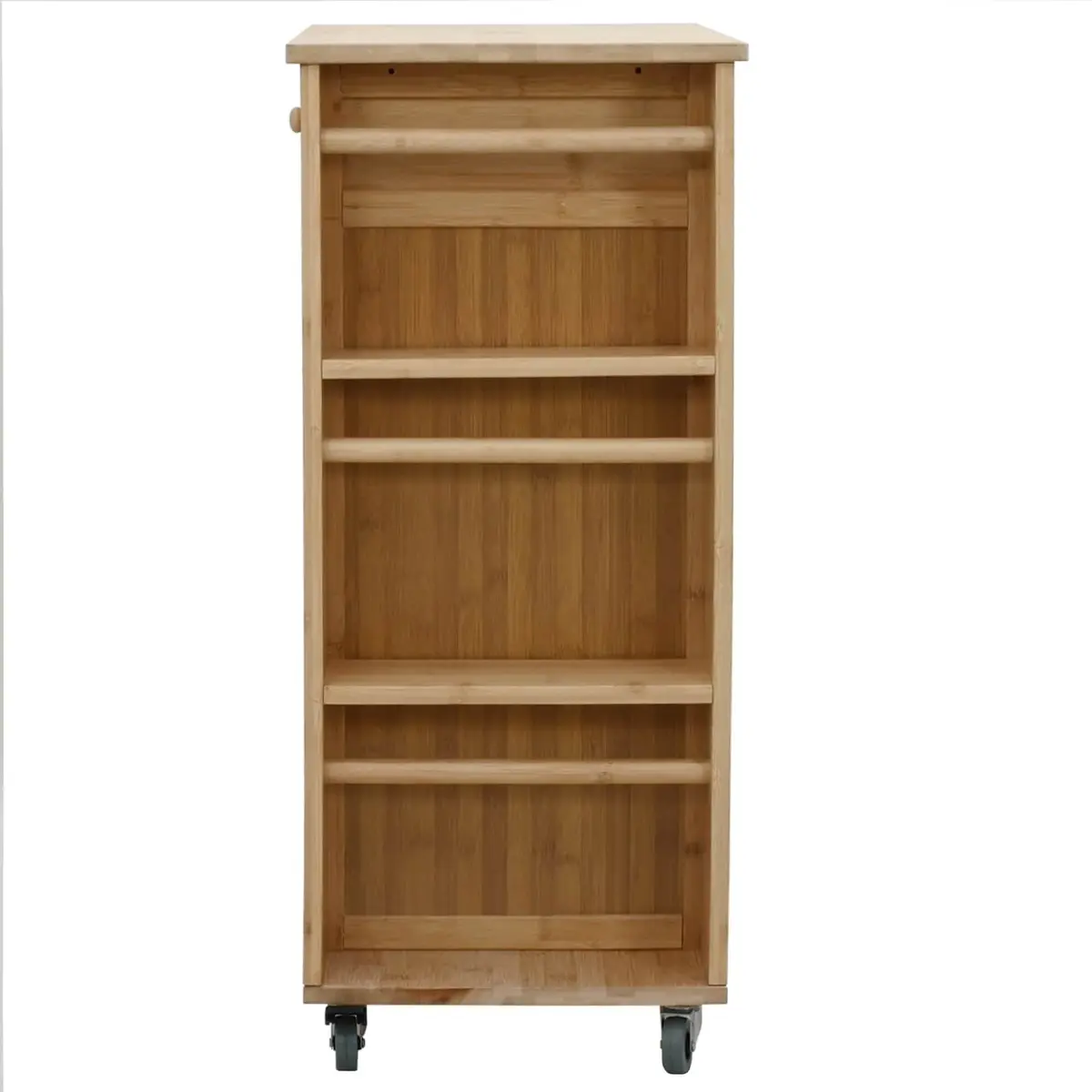 Kitchen Trolley 3-Tier Storage Bamboo Brown