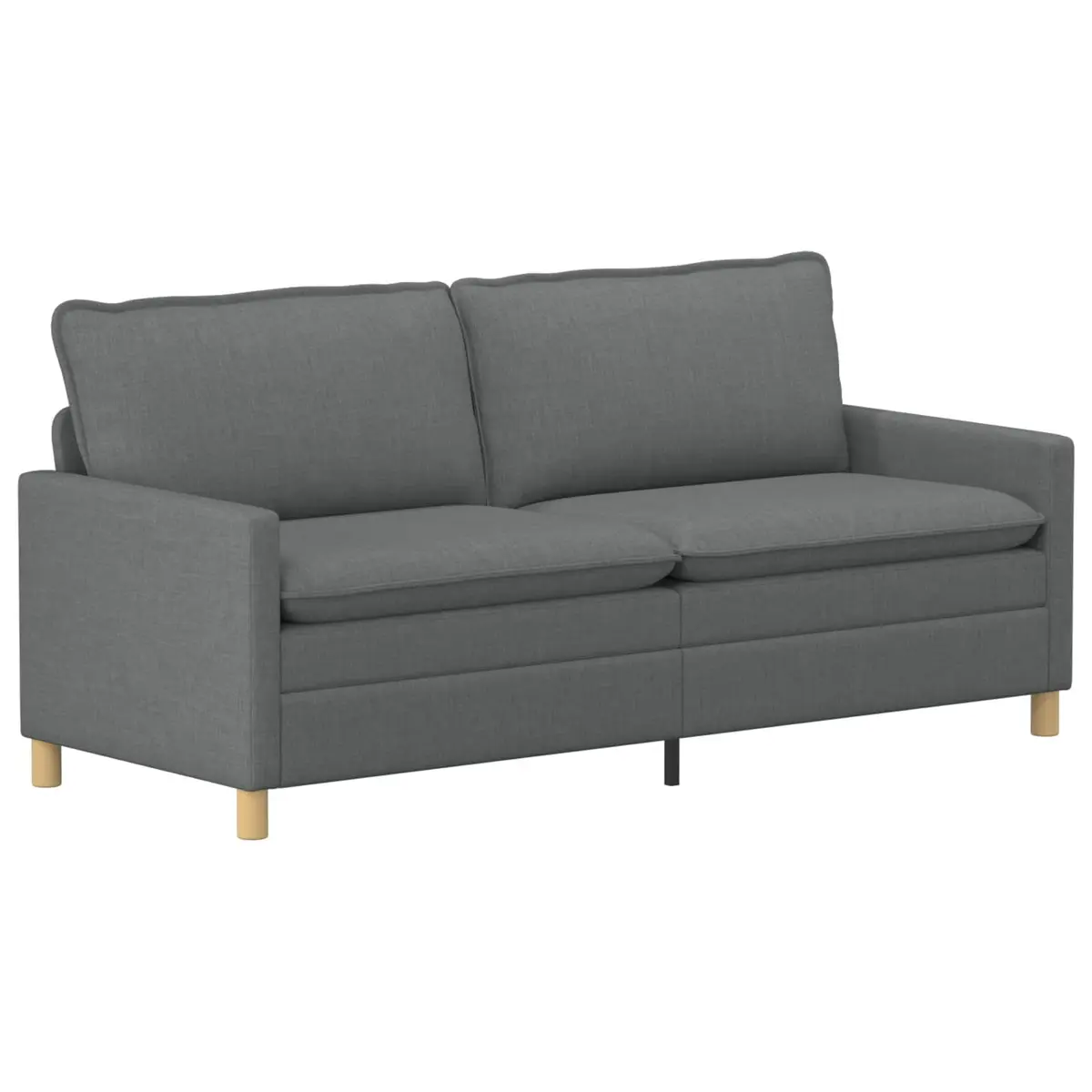 Dark Grey Fabric Sofa Modern Living Room Lounge Couch with Metal Frame