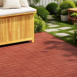 Stepping Stone 40.5cm Red Garden Pathway Outdoor Decorative Patio Walkway 6 Pack