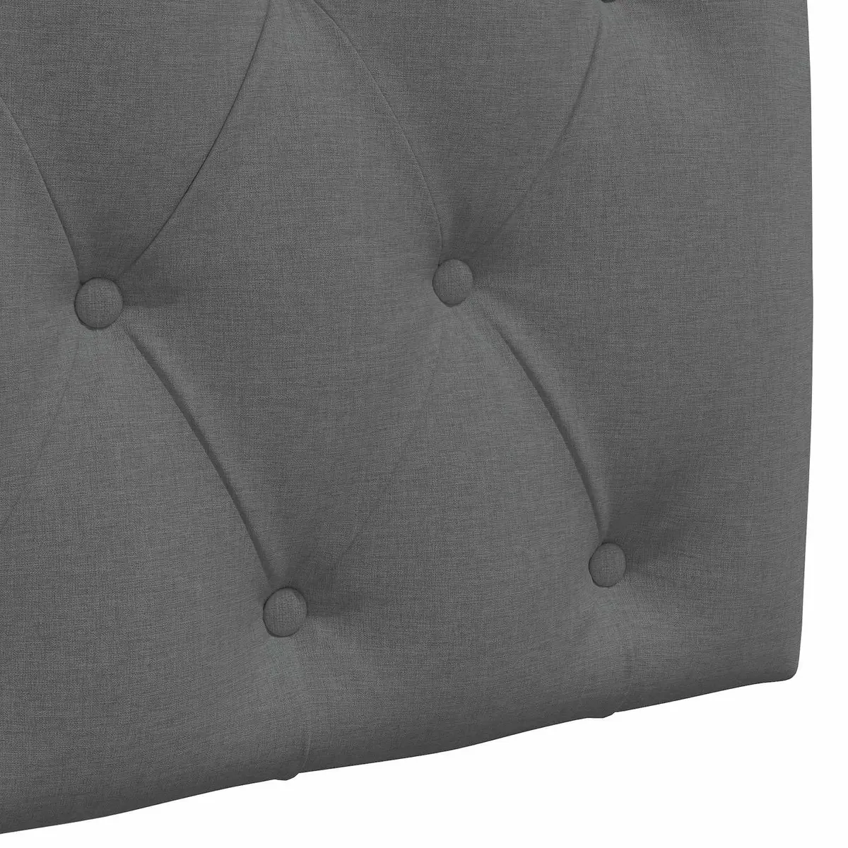 Hanging Headboard Wall-Mounted Button-Tufted Dark Grey Fabric