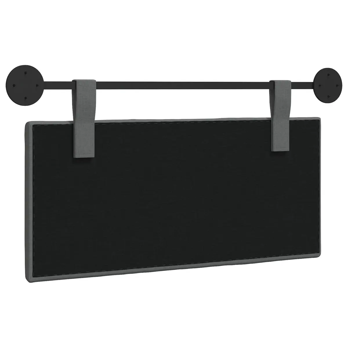 Hanging Headboard Wall Mounted Upholstered Modern Grey Fabric