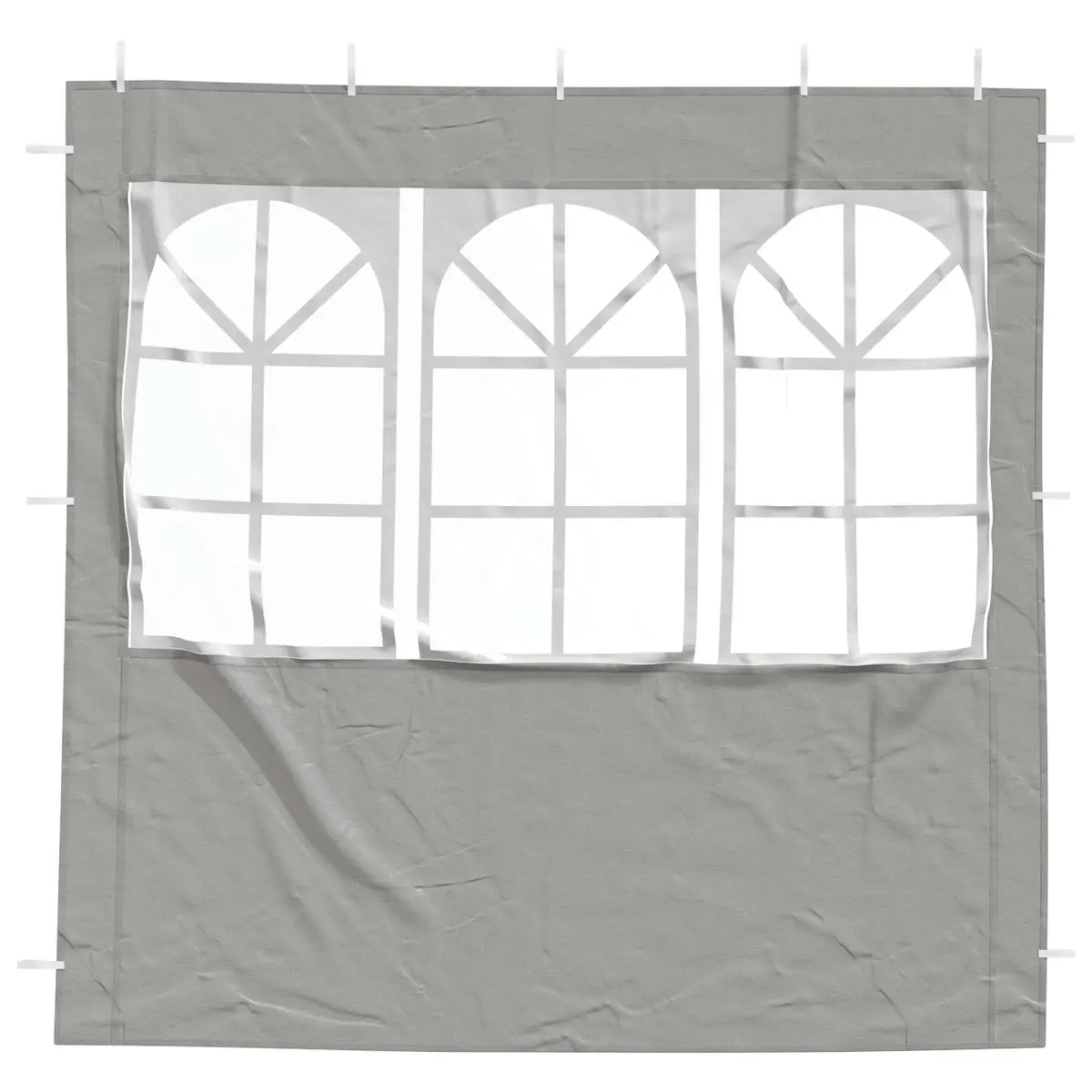 Party Tent Sidewall 2pcs Weather Resistant PE Steel Panels Light Grey 200x195cm