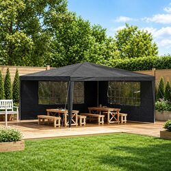 Party Tent Sidewall 2 pcs 400 x 195 cm Anthracite Outdoor Garden Canopy Panel