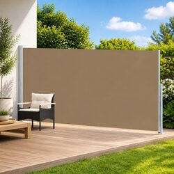 Retractable Side Awning 180 x 500 cm Outdoor Garden Patio Balcony Shade Privacy