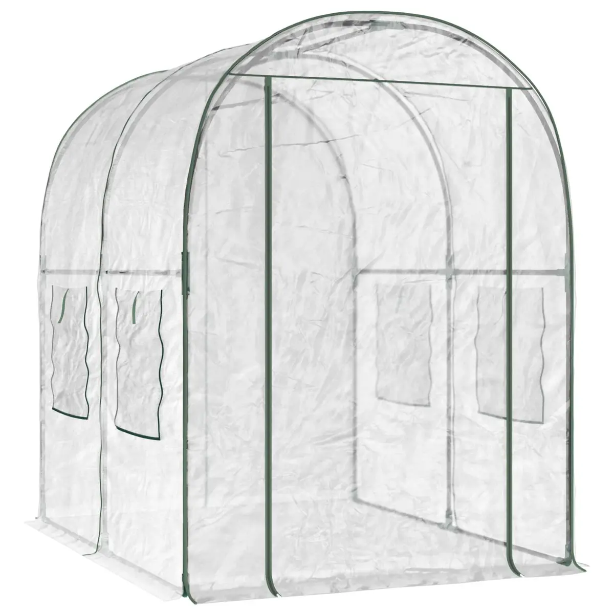 Garden Greenhouse Portable Weather-Resistant PVC Frame 160 x 200 x 192.5 cm Transparent