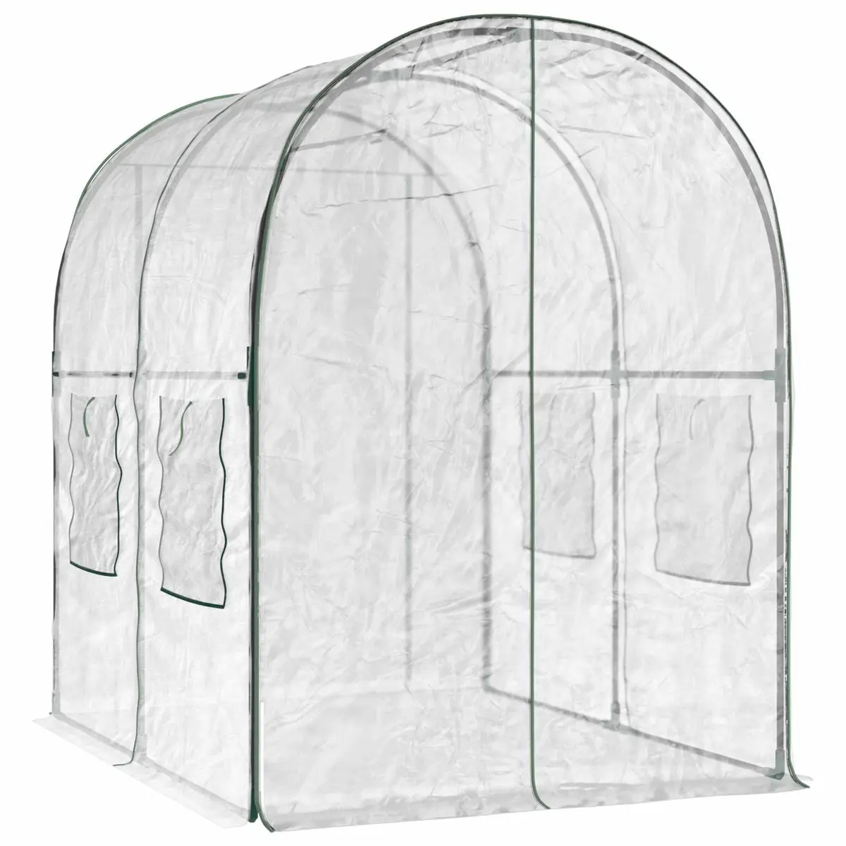 Garden Greenhouse Portable Weather-Resistant PVC Frame 160 x 200 x 192.5 cm Transparent