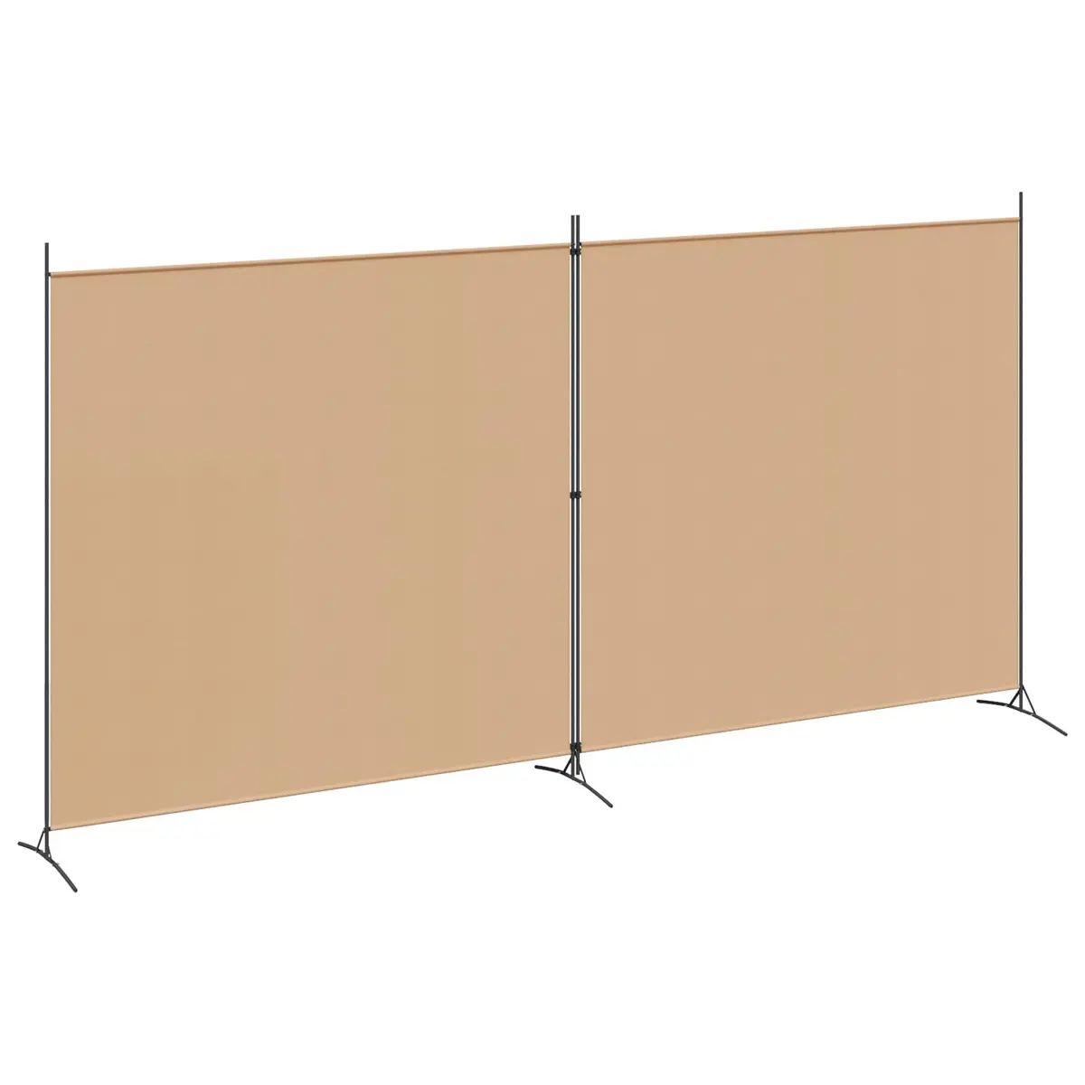 Room Divider 2-Panel Foldable Privacy Screen Beige 348 x 180 cm