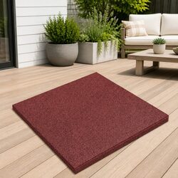 Fall Protection Tiles 6 pcs Red 50 x 50 cm Outdoor Playground Safety Flooring