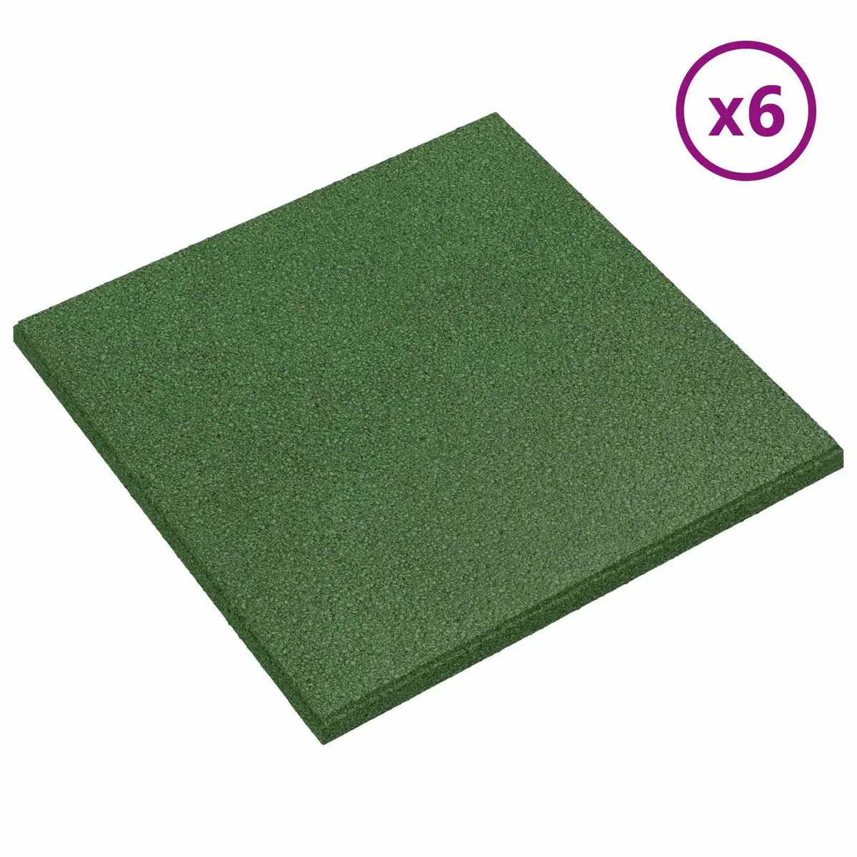 Outdoor Fall Protection Tiles 50 x 50 cm Garden Safety Flooring Rubber 6 Pack