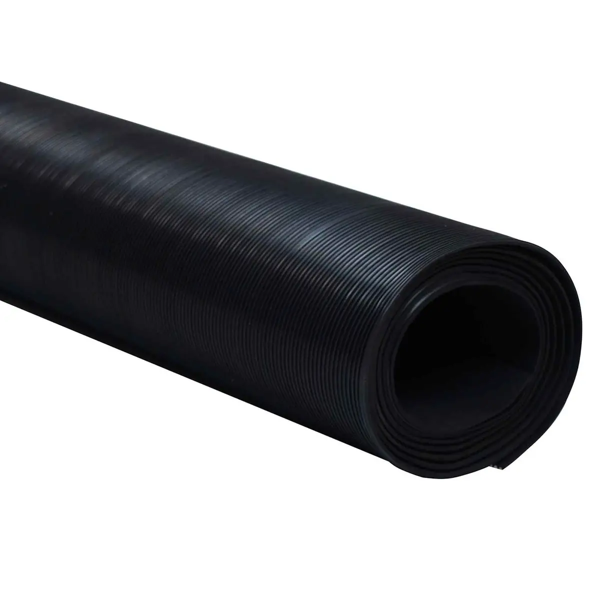 Rubber Floor Mat Durable Flexible 1 x 2 m Black Outdoor Garden Patio