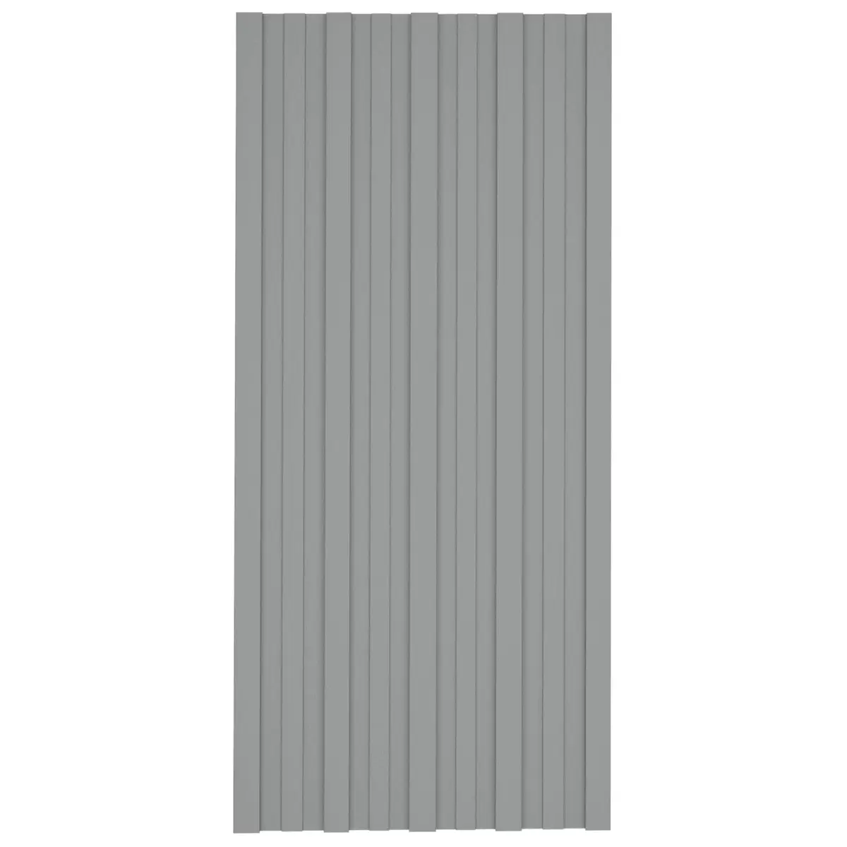 Roof Panel Galvanized Steel 100 x 45 cm Grey 12 Piece