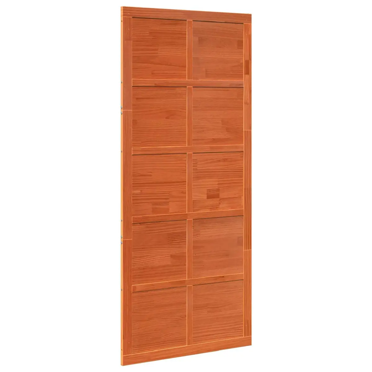 Sliding Barn Door Solid Pine Wood Rustic Brown 90 x 2.5 x 208 cm
