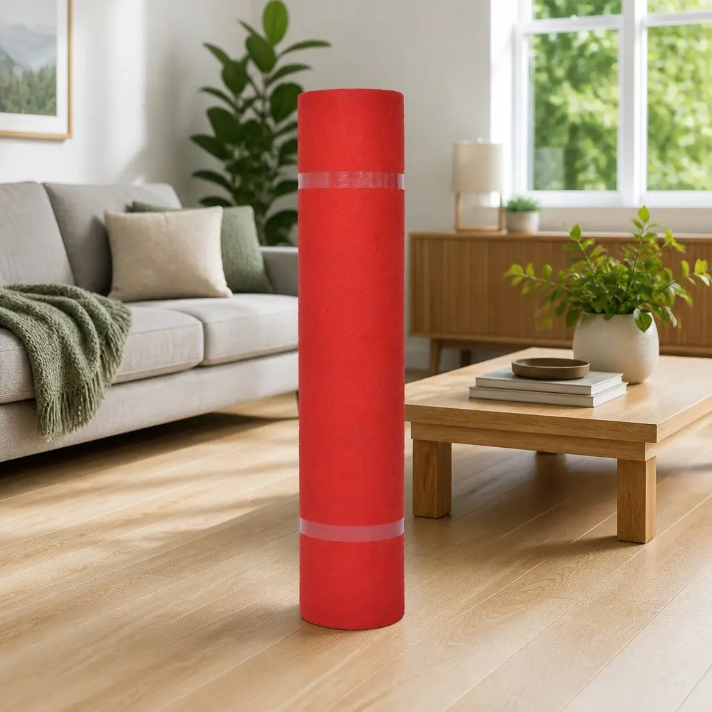 Red Carpet 1 x 24 m Polyester Roll Exhibition Event Wedding Party Aisle Runner