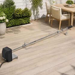 Rotisserie Spit with Motor 1000mm BBQ Skewer Roast Chicken Meat Vegetables