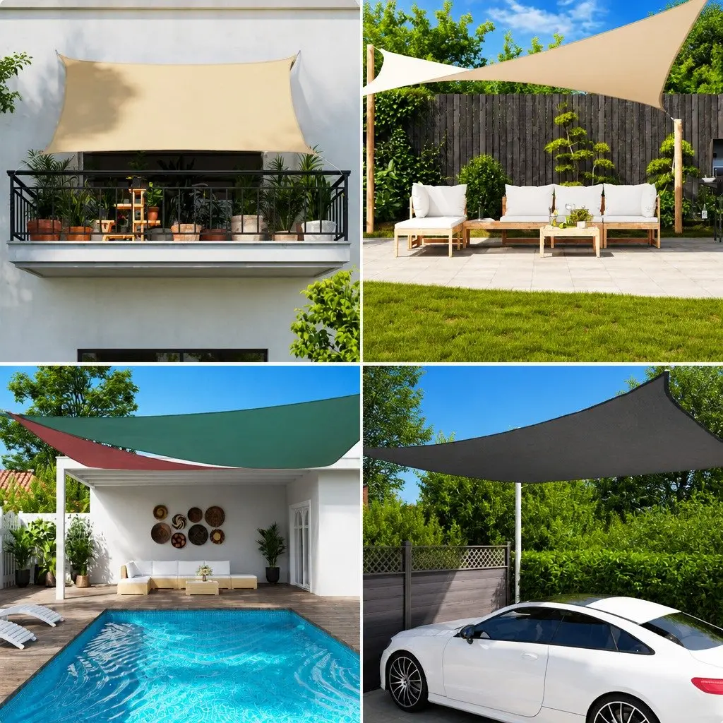Sunshade Sail Triangular Outdoor Protection 3.6m Anthracite PU Coated Oxford Fabric