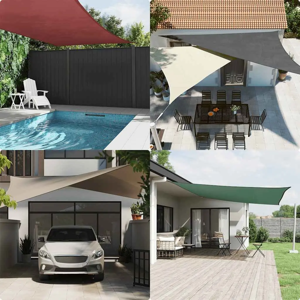 Sunshade Sail Triangular Outdoor Protection 3.6m Anthracite PU Coated Oxford Fabric