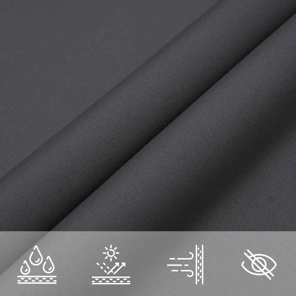 Sunshade Sail Triangular Outdoor Protection 3.6m Anthracite PU Coated Oxford Fabric