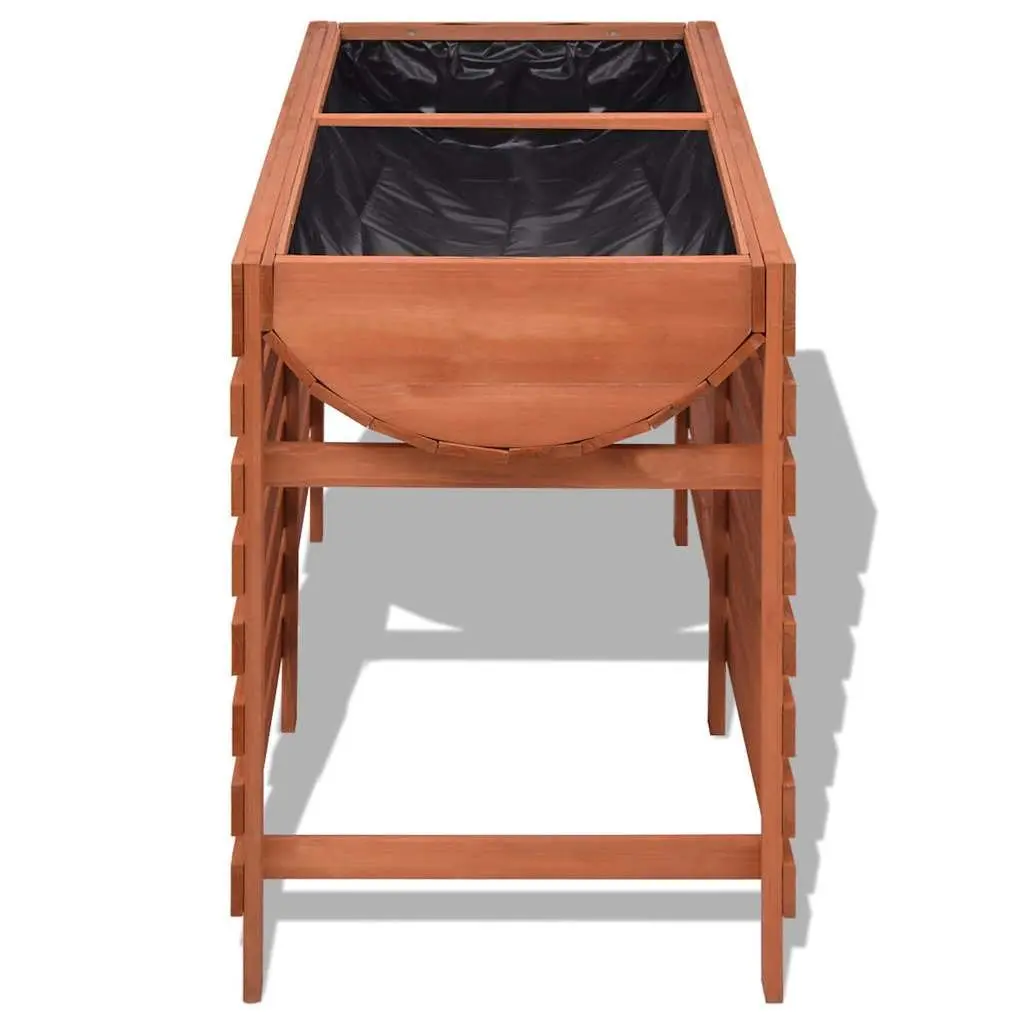 Wooden Planter Box Raised Bed 100x50x71 cm Brown