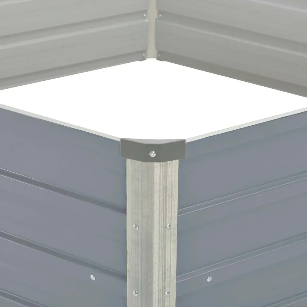 Raised Garden Bed Hexagon Galvanised Steel 129x129x45cm Grey Planter
