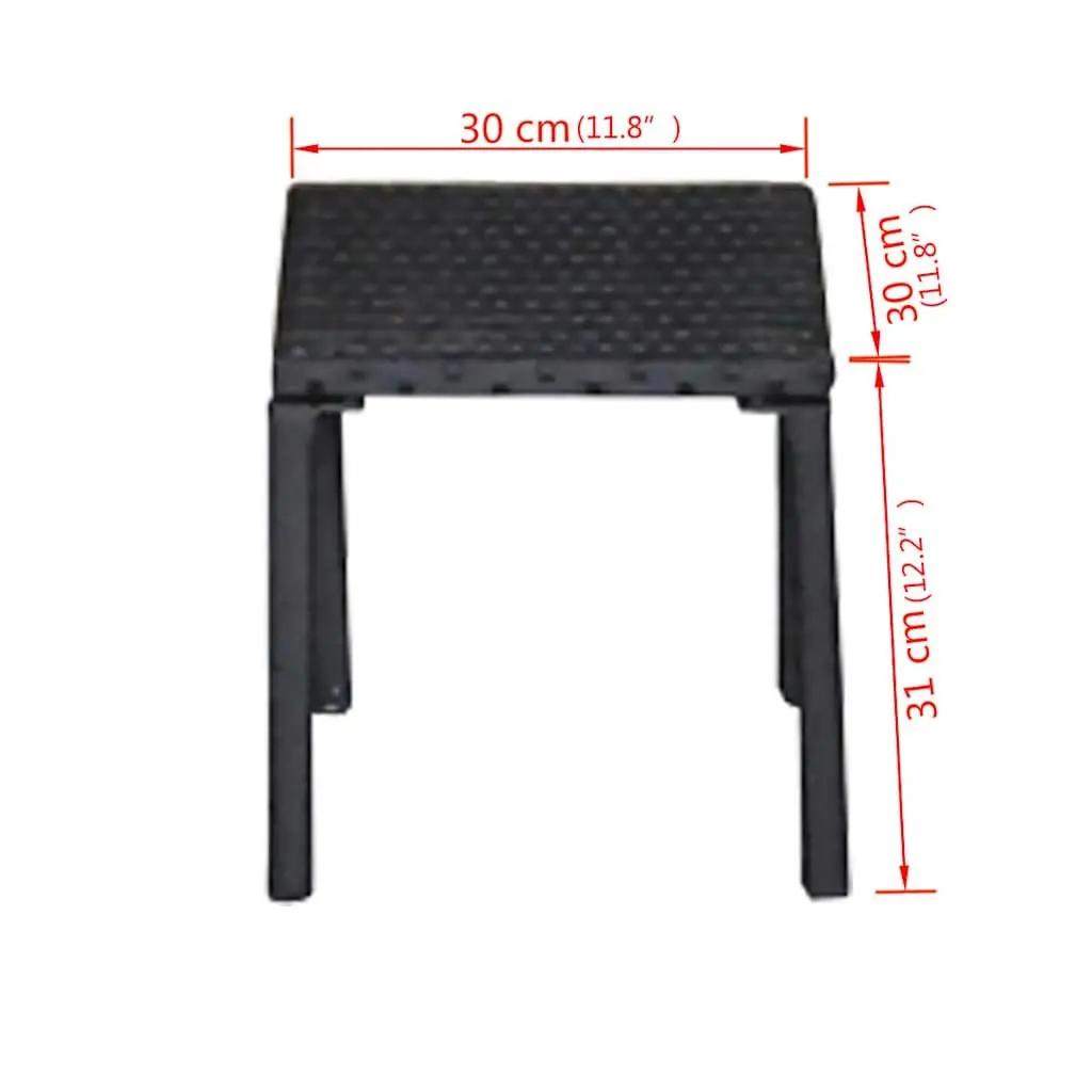 Sun Loungers Adjustable Reclining Black PE Rattan Outdoor Patio Garden Furniture Set