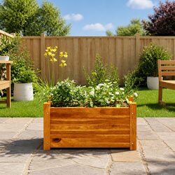 Garden Raised Bed Wooden Planter Box Outdoor Vegetable Flower Herb Pot
