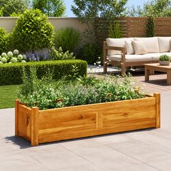 Garden Raised Bed Planter Box 100x30x25cm Outdoor Vegetable Herb Flower Planter
