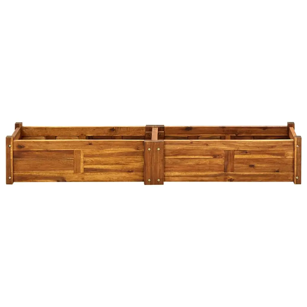 Wooden Raised Bed Planter Box Outdoor Vegetable Herbs Flowers 150x30x25cm Brown Acacia Wood