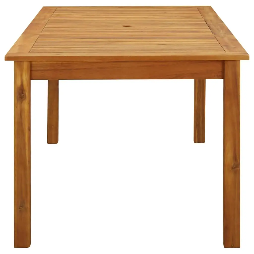 Garden Table Solid Acacia Wood Outdoor Dining Furniture 200x90x74 cm Brown