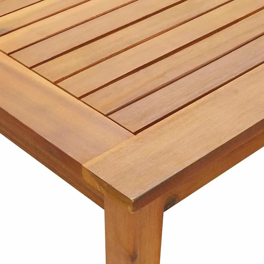Garden Table Solid Acacia Wood Outdoor Dining Furniture 200x90x74 cm Brown