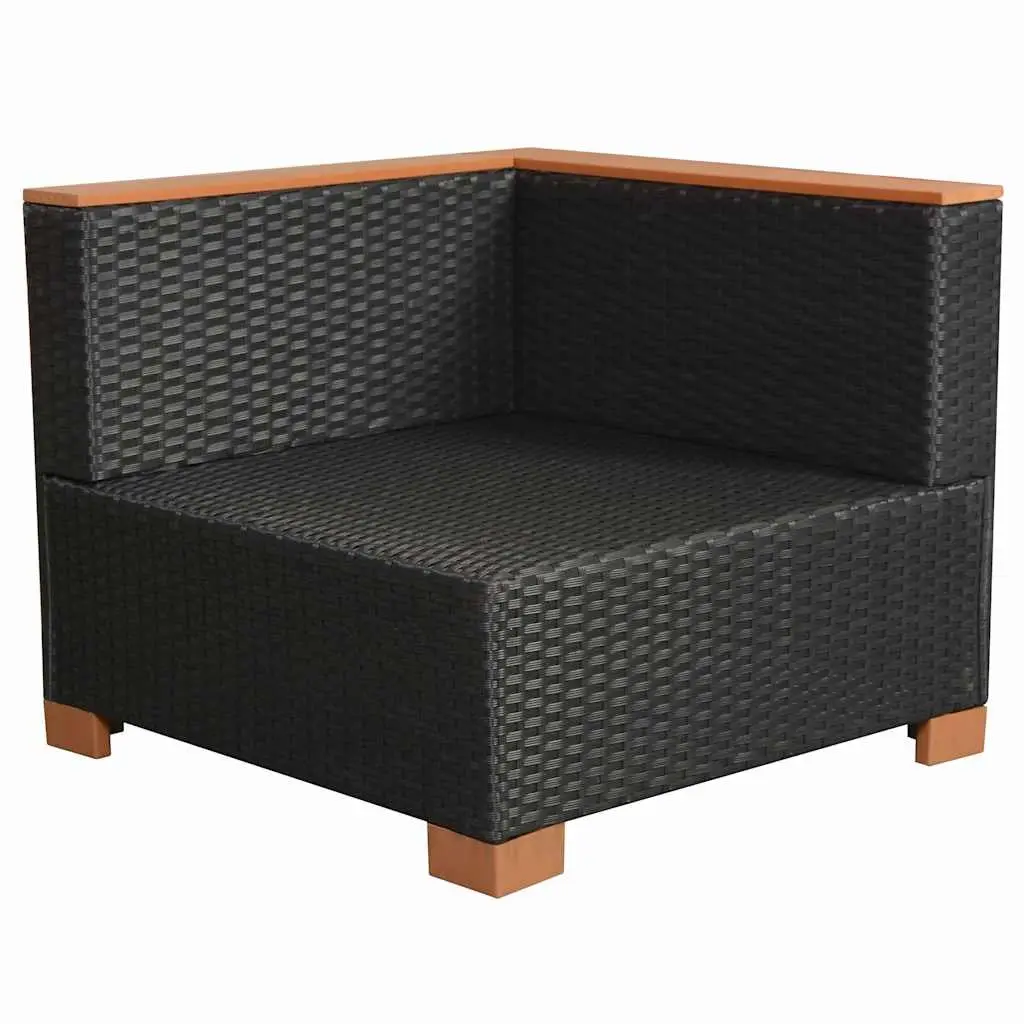 7 Piece Outdoor Garden Lounge Set Poly Rattan Sofa Patio Furniture with Cushions